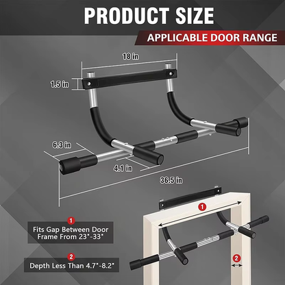 Adjustable Chin-Up/Pull-Up Bar - No Installation, Doorframe Mounted